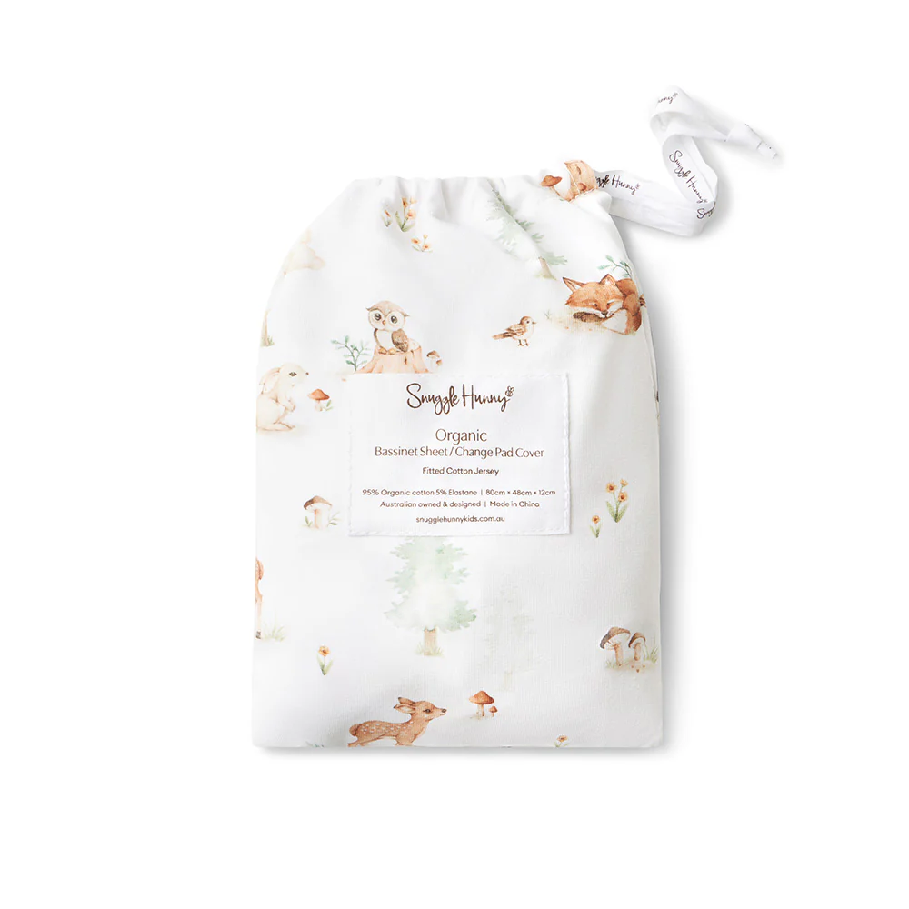 Woodland Tales Organic Bassinet Sheet / Change Pad Cover - Image 6