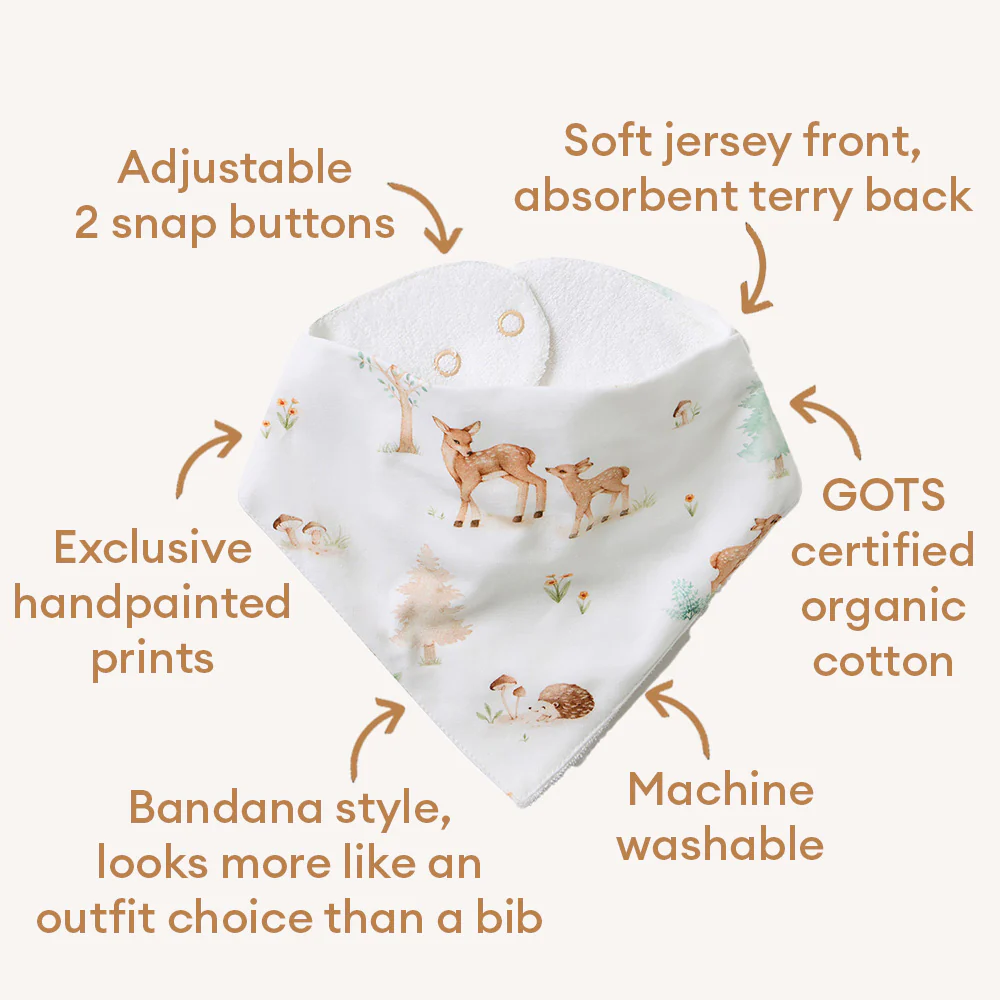 Woodland Tales Organic Dribble Bib - Image 4