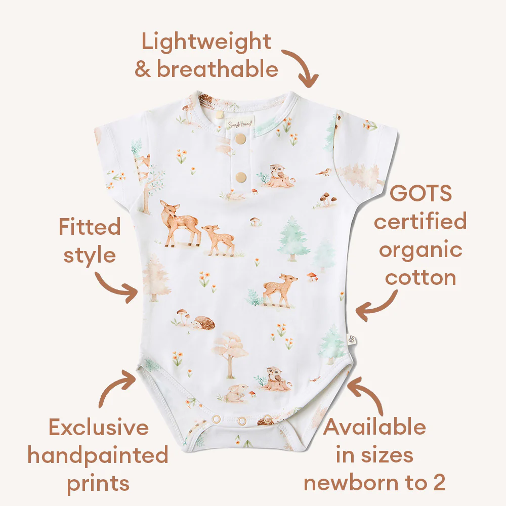 Woodland Tales Short Sleeve Organic Bodysuit - Image 7