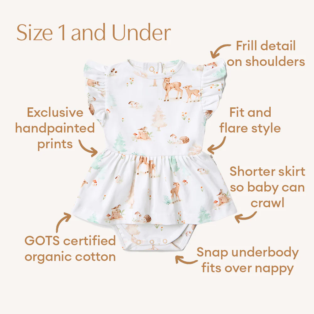 Woodland Tales Short Sleeve Organic Dress - Image 5